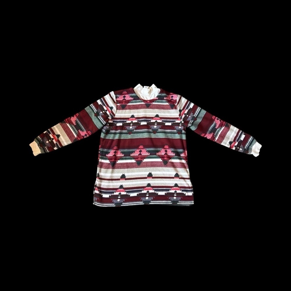 Blair Multicolor Geometric Turtleneck Sweater